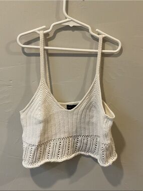 Streetwear Society White Cropped Knit Camisole